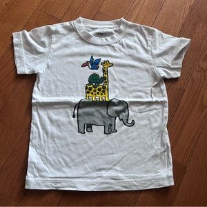 Uniqlo SPRZ NY Jason Polan Kids Boys elephant giraffe animals t shirt Size 5/6